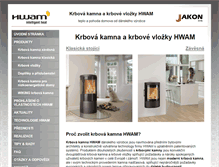 Tablet Screenshot of krbova-kamna-hwam.cz